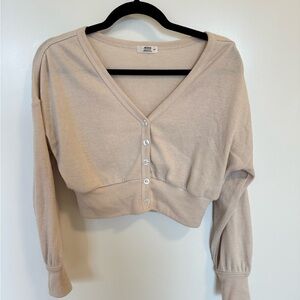 Ardene Beige Cropped Cardigan